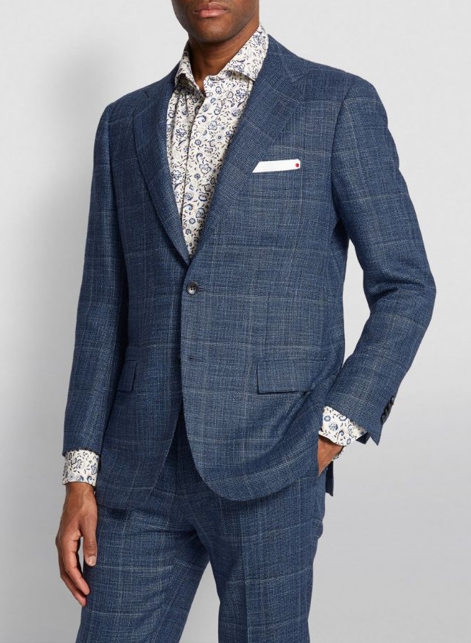 Kiton Suit Tonal Check Two Piece for Sale